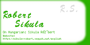 robert sikula business card
